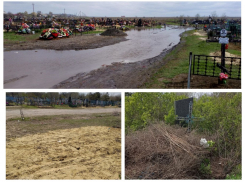 К Пасхе на кладбище морозовчане нашли горы мусора, мало песка и большие лужи