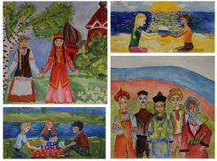 Красочные рисунки ко Дню народного единства подготовили воспитанники морозовской Детской школы искусств 