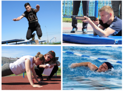 Фоторепортаж: Прыжками, стрельбой, отжиманиями и плаваньем отметили предпразничные выходные в Морозовске