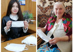 Школьница и пенсионерка сшили защитные маски для пожилых морозовчан