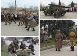 80-летие освобождения от немецко-фашистских захватчиков в Морозовске отметили памятным митингом и небольшой исторической реконструкцией боев