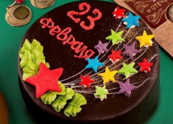 Вкусный торт к 23-му февраля ждёт вас в фирменном магазине "Золотой колос"