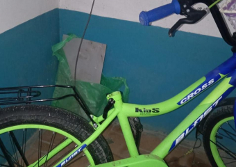 Украли сидушку с нового детского велосипеда, стоящего в закрытом подъезде в Морозовске