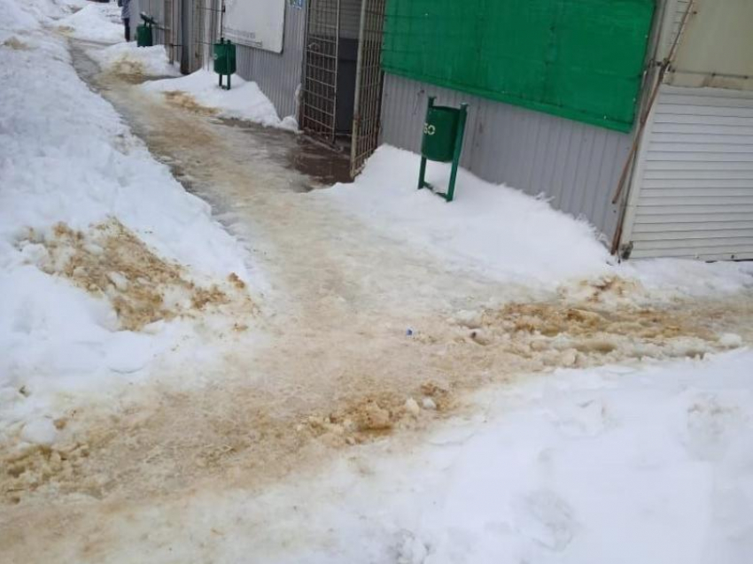 «Работа ведется в плановом режиме»: администрация района рассказала про уборку снега на территории рынка 
