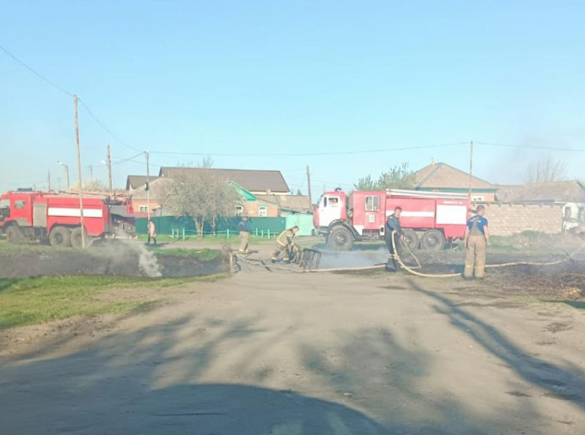 Огнеборцы предотвратили пожар в балке у улицы Калитвянского