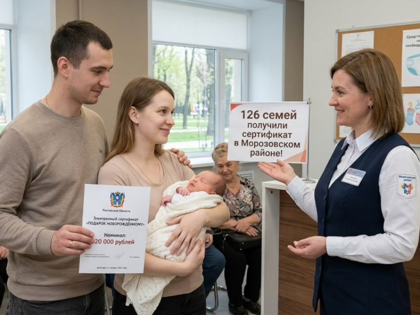 В Морозовском районе 126 семей уже получили «Подарок новорожденному»