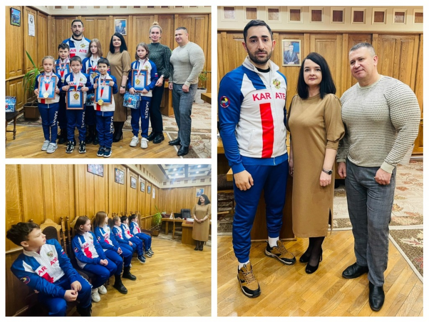 Шесть юных каратистов в Морозовске получили подарки и награды от районной администрации